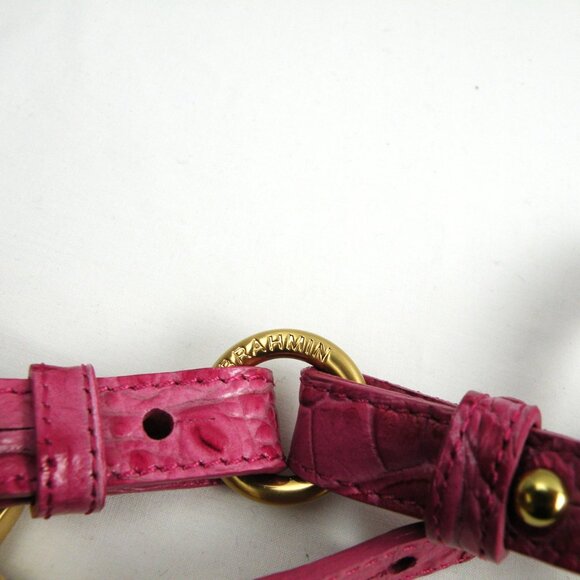 NWOT Brahmin Replacement Bag Strap Hot Pink Fuchsia Gold Hardware Leather - Picture 3 of 5
